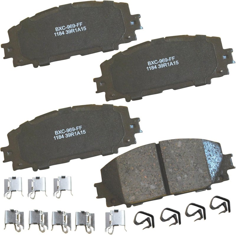 Bendix Premium SBC1184 Ceramic Front Brake Pads for Lexus CT200h 2017, Toyota Prius C 2021, Yaris 2018-2006 - Image 1